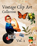 Vintage Clip Art Collection: Cut Out and Collage Illustrations for Scrapbooking or Junk Journals