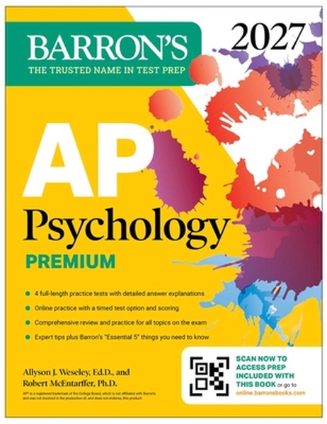 AP Psychology Premium, 2027: Prep Book with 4 Practice Tests + Comprehensive Review + Online Practice