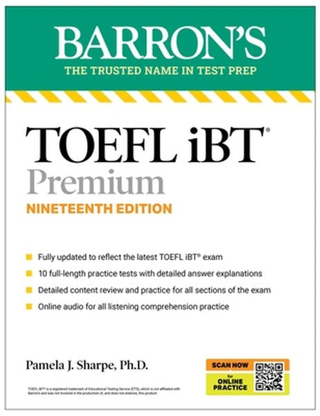 Toefl, IBT Premium, Nineteenth Edition: Prep Book with 10 Practice Tests + Comprehensive Review + Online Audio (2026)