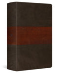 ESV Large Print Personal Size Bible, Red Letter, Thumb Indexed (Trutone, Forest/Tan, Trail Design)