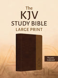 The KJV Study Bible, Large Print (Indexed) [Two-Tone Brown Alpha & Omega]