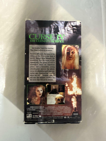 CURSE IV The Ultimate Sacricife Screener - VHS - Good