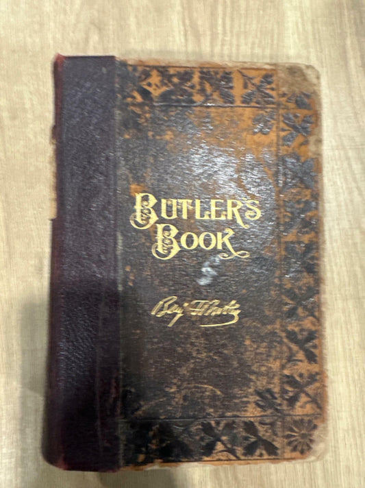 Benjamin Butler signed 1st Edition Butler's Book - Acceptable