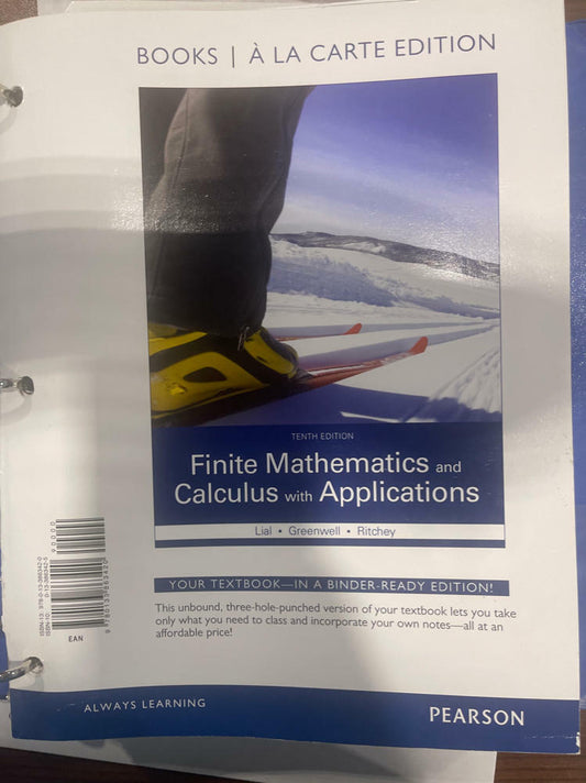 Finite Mathematics and Calculus with Applications - Good