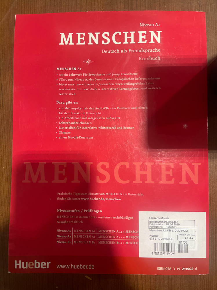 Menschen: Kursbuch A2 (German Edition) - Very Good