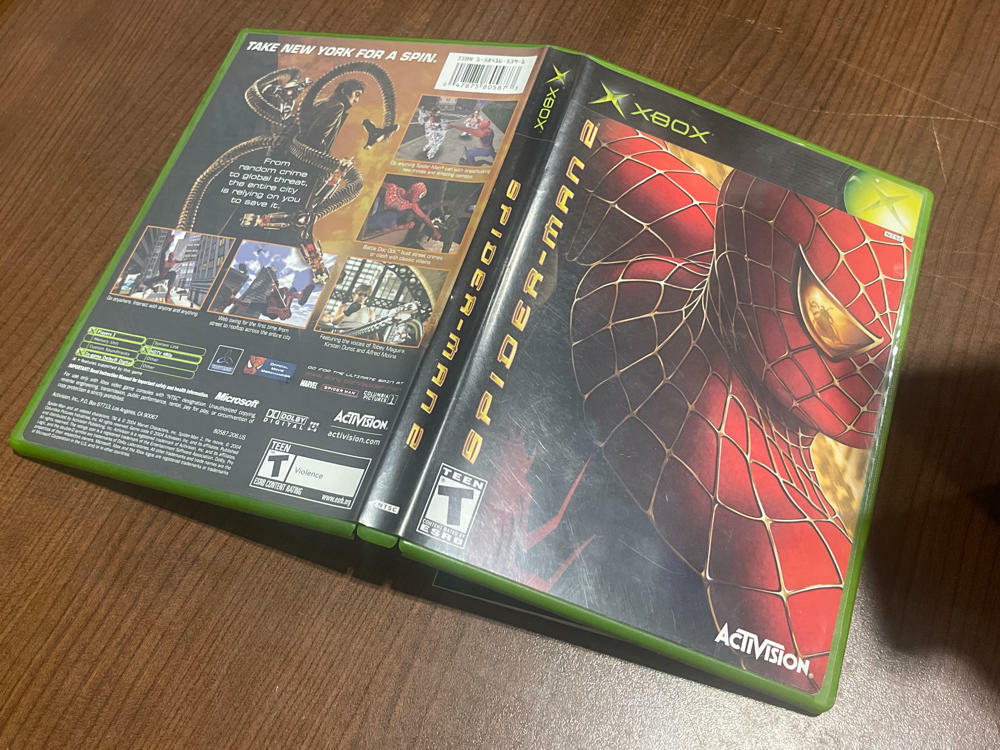 Spider-Man 2 (Microsoft Xbox, 2004) Complete With Manual Fast Free Shipping - Very Good