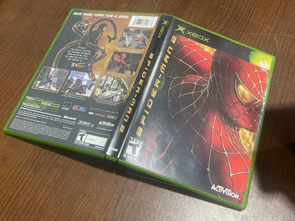 Spider-Man 2 (Microsoft Xbox, 2004) Complete With Manual Fast Free Shipping - Very Good